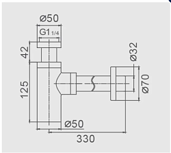 Нижний сифон ( колено) HB80-1